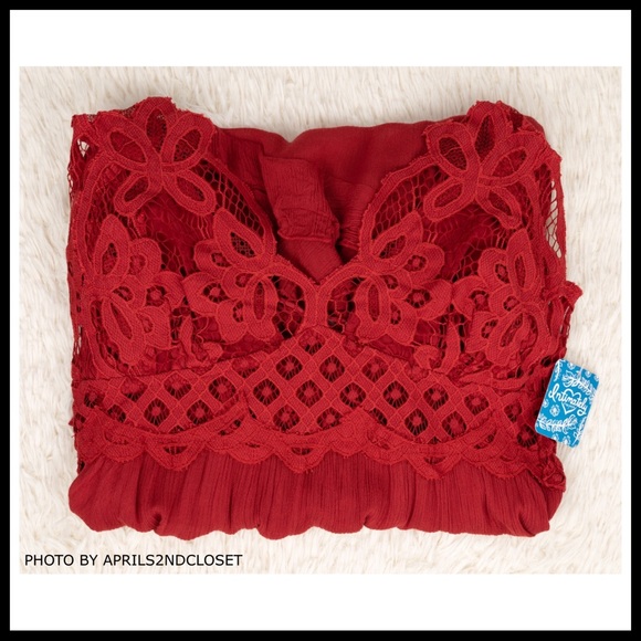 FREE PEOPLE BOHO SLIP CROCHET LACE SUN DRESS A3C - Picture 7 of 16